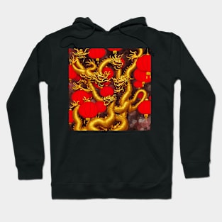 Chinese Dragons And Lanterns Hoodie